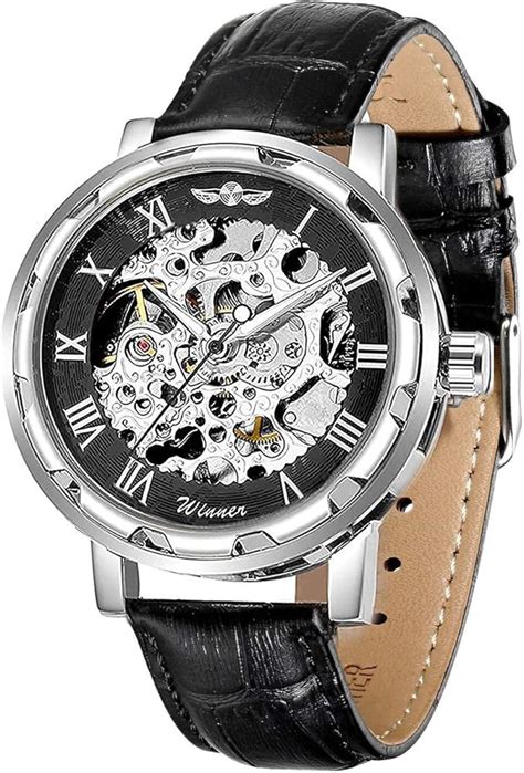 self winding skeleton watch